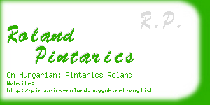 roland pintarics business card